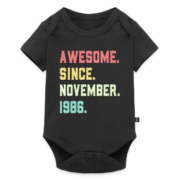 Génial depuis novembre 1986 - Body à manches courtes Premium Bébé - noir - Devant