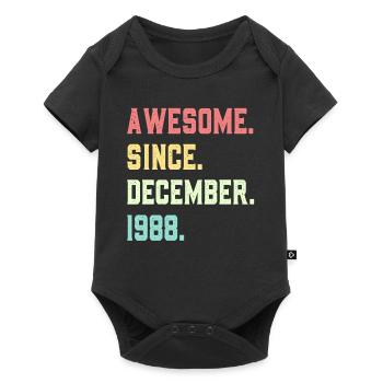 Génial depuis décembre 1988 - Body à manches courtes Premium Bébé - noir - Devant