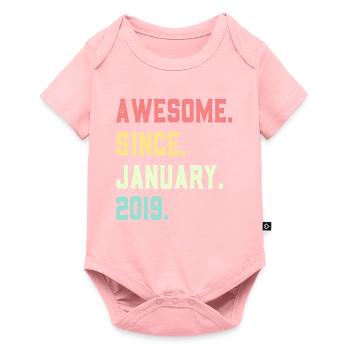 Génial depuis janvier 2019 - Body à manches courtes Premium Bébé - rose - Devant