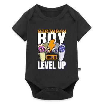 Birthday Boy Il est temps de monter de niveau En ce qui concerne l’anniversaire du jeu vidéo - Body à manches courtes Premium Bébé - noir - Devant