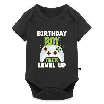 Birthday Boy Il est temps de monter de niveau En ce qui concerne l’anniversaire du jeu vidéo - Body à manches courtes Premium Bébé - noir - Devant