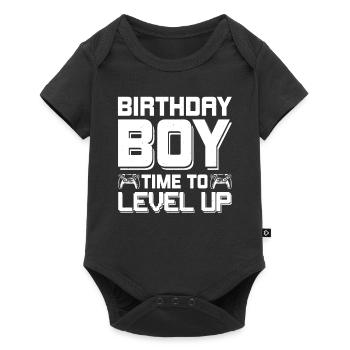 Birthday Boy Il est temps de monter de niveau En ce qui concerne l’anniversaire du jeu vidéo - Body à manches courtes Premium Bébé - noir - Devant