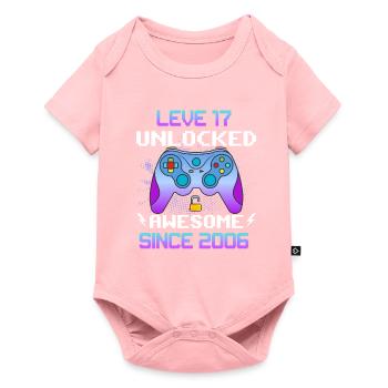 Level 17 Unlocked Awesome Since 2006 Funny Gamer - Baby Premium short-sleeve bodysuit - rose - Front