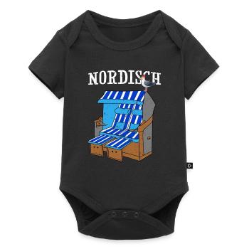 Moin Beach Chair Holiday Northern Lights Nordic Baltic Sea - Baby Premium short-sleeve bodysuit - black - Front