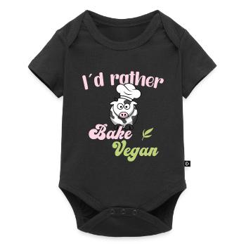 Je préfère cuisiner végétalien - Body à manches courtes Premium Bébé - noir - Devant
