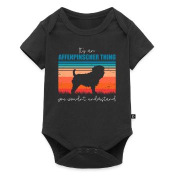 Chiens Affenpinscher - Body à manches courtes Premium Bébé - noir - Devant