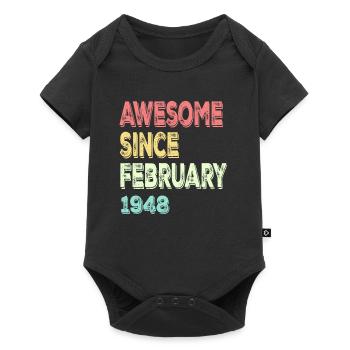 Awesome since March 1948 - Baby Premium short-sleeve bodysuit - black - Front