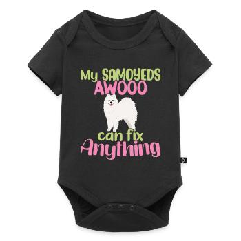 My Samoyeds AWOOO can fix Anything - Baby Premium short-sleeve bodysuit - black - Front