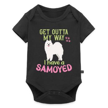 Sortez de mon chemin! J’ai un Samoyède - Body à manches courtes Premium Bébé - noir - Devant