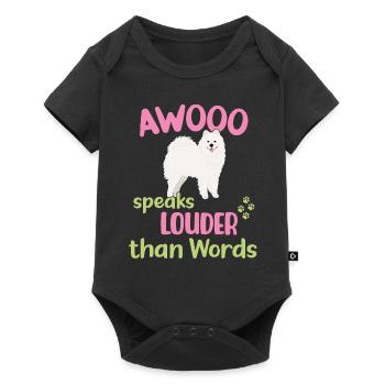 AWOOO parle plus fort que les mots - Body à manches courtes Premium Bébé - noir - Devant