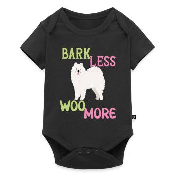 Bark less - Woo more - Body à manches courtes Premium Bébé - noir - Devant