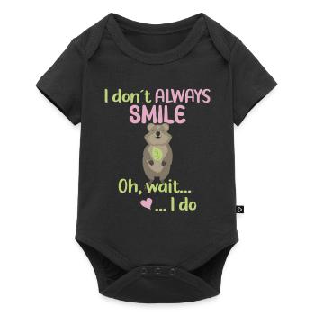 I don't always smile - Oh wait, I do... /Quokka - Baby Premium short-sleeve bodysuit - black - Front