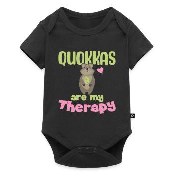Les quokkas sont ma thérapie - Grinning Quokka - Body à manches courtes Premium Bébé - noir - Devant