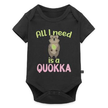 Tout ce dont j’ai besoin est un Quokka / Grinsendes Quokka - Body à manches courtes Premium Bébé - noir - Devant