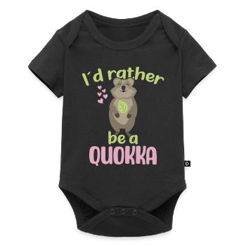 Je préfère être un Quokka / Grinsendes Quokka - Body à manches courtes Premium Bébé - noir - Devant