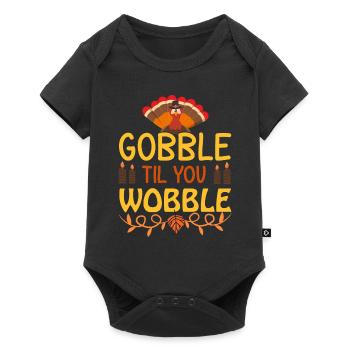 Gobble Til You Wobble Shirt Baby Outfit Toddler - Baby Premium short-sleeve bodysuit - black - Front