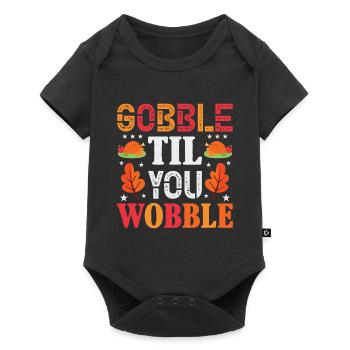 Gobble Til You Wobble Shirt Baby Outfit Toddler - Baby Premium short-sleeve bodysuit - black - Front