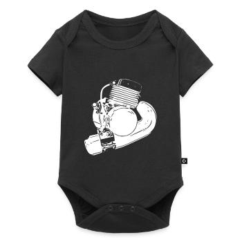 Mofa Motor - Baby Premium Kurzarmbody - Schwarz - Vorne