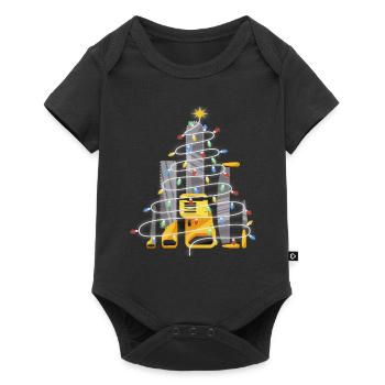Christmas Tree Chainsaw Carpenter Forester - Baby Premium short-sleeve bodysuit - black - Front