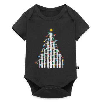 Weihnachtsbaum Handwerker Bohrer Bauarbeiter DIY - Baby Premium Kurzarmbody - Schwarz - Vorne