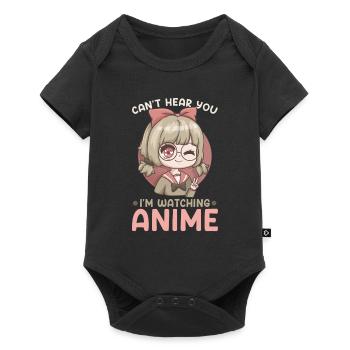 Can't Hear You I'm Watching Anime I Kawaii Manga - Baby Premium short-sleeve bodysuit - black - Front