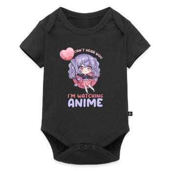 Can't Hear You I'm Watching Anime I Manga Girl - Baby Premium short-sleeve bodysuit - black - Front