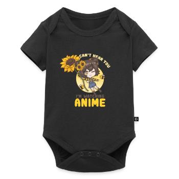 Can't Hear You I'm Watching Anime I Manga Girl - Baby Premium short-sleeve bodysuit - black - Front