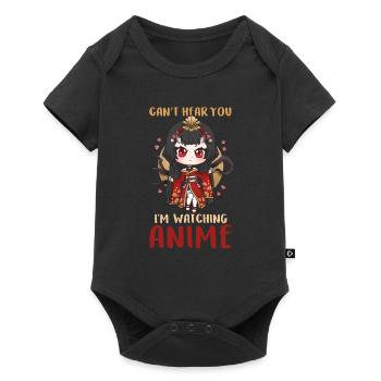 Can't Hear You I'm Watching Anime I Manga Girl - Baby Premium short-sleeve bodysuit - black - Front