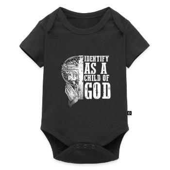 Identifiez-vous comme un enfant de Dieu I Jésus - Body à manches courtes Premium Bébé - noir - Devant