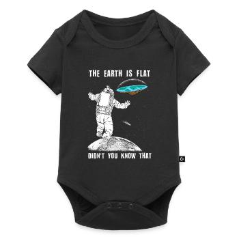 The Earth Is Flat I Scientist Astronaut - Baby Premium short-sleeve bodysuit - black - Front