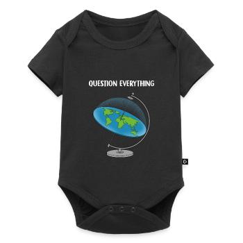 Question Everything I Flat Earth - Baby Premium short-sleeve bodysuit - black - Front