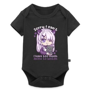 Désolé, je ne peux pas avoir trop d’anime à regarder - Body à manches courtes Premium Bébé - noir - Devant