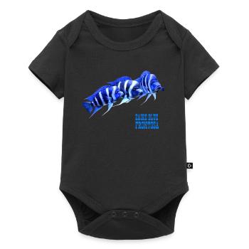 FRONTOSA BLUE ZAÏRE - AQUARIOPHILE FRONTOSA CICHLIDÉ - Body à manches courtes Premium Bébé - noir - Devant