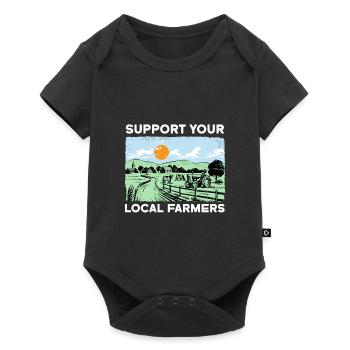 SUPPORT YOUR LOCAL FARMERS I Farming - Baby Premium short-sleeve bodysuit - black - Front