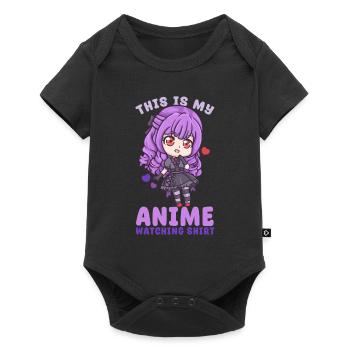 This Is My Anime Watching Shirt I Kawaii Otaku - Baby Premium Kurzarmbody - Schwarz - Vorne