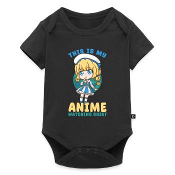 Ceci est ma chemise de regarder l’anime I Kawaii Girl - Body à manches courtes Premium Bébé - noir - Devant