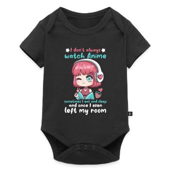Je ne regarde pas toujours l’anime I cute Chibi Kawaii - Body à manches courtes Premium Bébé - noir - Devant