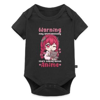 Warning May Spontaneously Talking Anime - Baby Premium short-sleeve bodysuit - black - Front