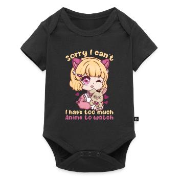 Désolé, je ne peux pas avoir trop d’anime à regarder - Body à manches courtes Premium Bébé - noir - Devant