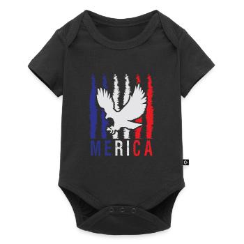 America USA Fan ́Merica Adler History - Baby Premium short-sleeve bodysuit - black - Front