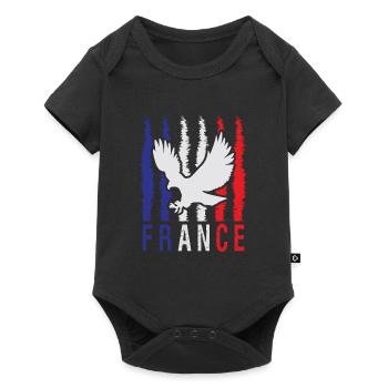Proud France Sayings Eagle Blue White Red - Baby Premium short-sleeve bodysuit - black - Front