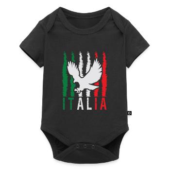 Fiers Italiens dictons aigle drapeau italien - Body à manches courtes Premium Bébé - noir - Devant