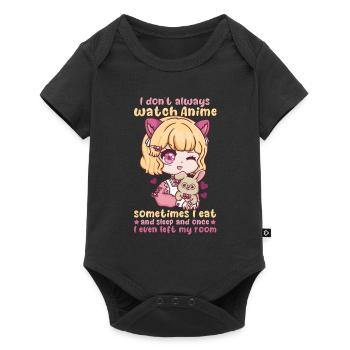 Je ne regarde pas toujours Anime I Manga Kawaii Otaku - Body à manches courtes Premium Bébé - noir - Devant