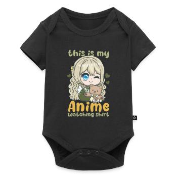 This Is My Anime Watching Shirt I Kawaii Otaku - Baby Premium Kurzarmbody - Schwarz - Vorne