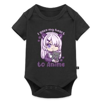 I Gave My Heart To Anime I Manga Kawaii Otaku - Baby Premium Kurzarmbody - Schwarz - Vorne