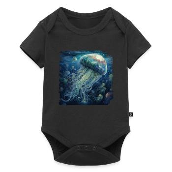 Jellyfish - Baby Premium short-sleeve bodysuit - black - Front