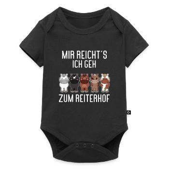 HORSESPACK2MIRREICHTSICHGEHZUMREITERHOF - Baby Premium Kurzarmbody - Schwarz - Vorne