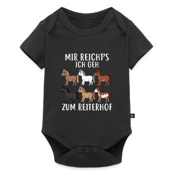 HORSESPACKMIRREICHTSICHGEJZUMREITERHOF - Baby Premium Kurzarmbody - Schwarz - Vorne