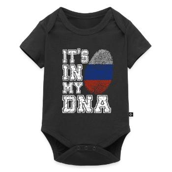 It's In My DNA Russia Patriotic Russian Gift - Baby Premium Kurzarmbody - Schwarz - Vorne