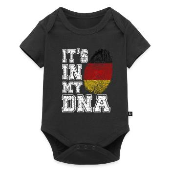It's In My DNA Germany German Gift - Baby Premium Kurzarmbody - Schwarz - Vorne